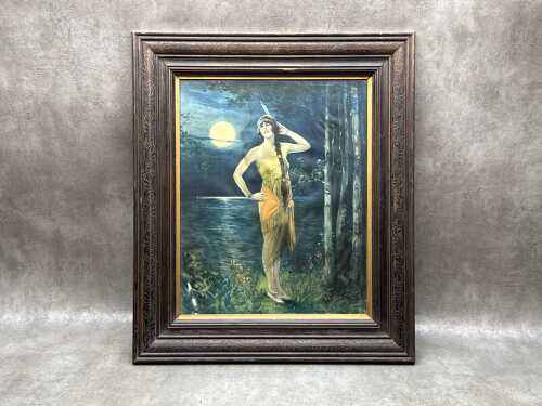 Vintage colour lithograph for the song 'Hiawatha' written in 1903.