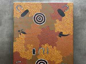 Doris Rubuntja (working 1980s-90s), Kangaroo and Emu Dreaming 1990, acrylic painting on canvas - 2