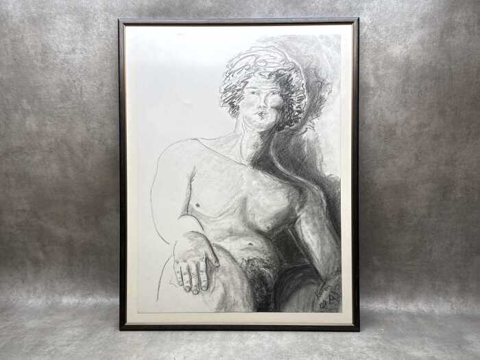 Karen Armstrong, Nude Study - Tommy, 2008. Charcoal drawing on paper