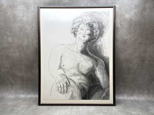 Karen Armstrong, Nude Study - Tommy, 2008. Charcoal drawing on paper