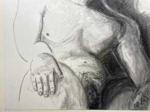 Karen Armstrong, Nude Study - Tommy, 2008. Charcoal drawing on paper - 3
