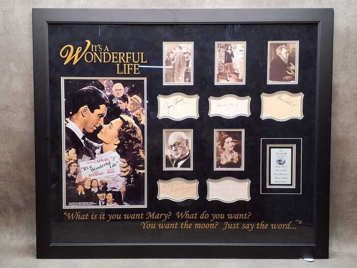 It's A Wonderful Life framed autograph memorabilia collage