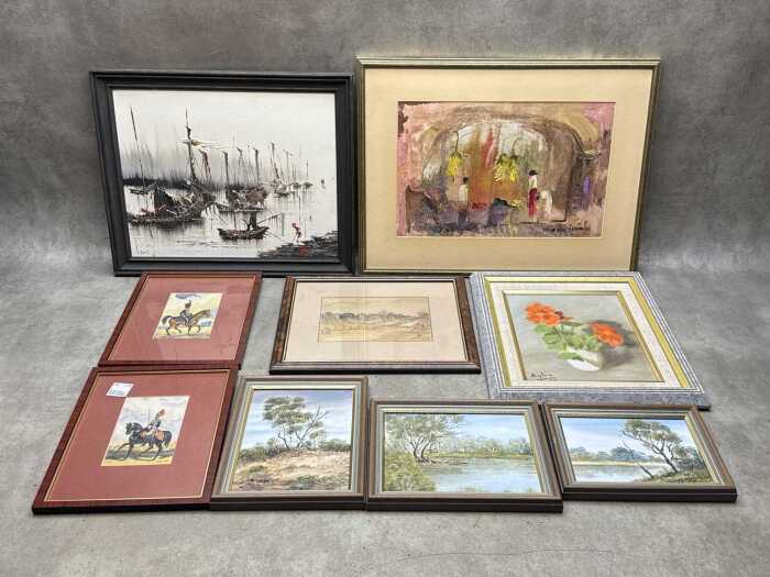 Seven original artworks