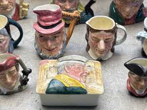 Collection of ceramic character and Toby jugs, including Royal Doulton - 5