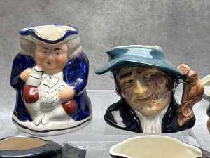 Collection of ceramic character and Toby jugs, including Royal Doulton - 2