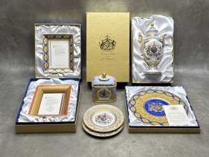 Limited edition Royal Family commemorative porcelain, mostly boxed