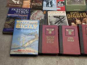 Military history books, including Spitfires Over Sicily - 4