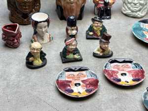 Collection of ceramic character and Toby jugs, including Royal Doulton - 4