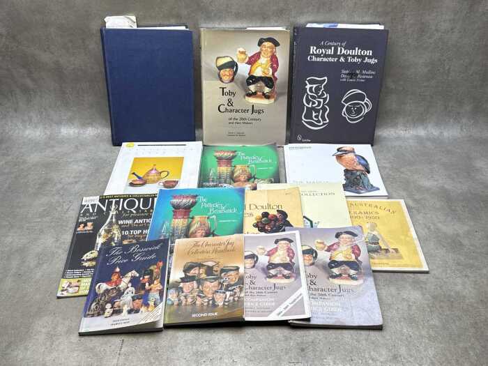 Ceramic reference books, mostly Toby and character jug related
