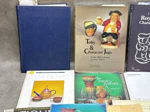 Ceramic reference books, mostly Toby and character jug related - 2