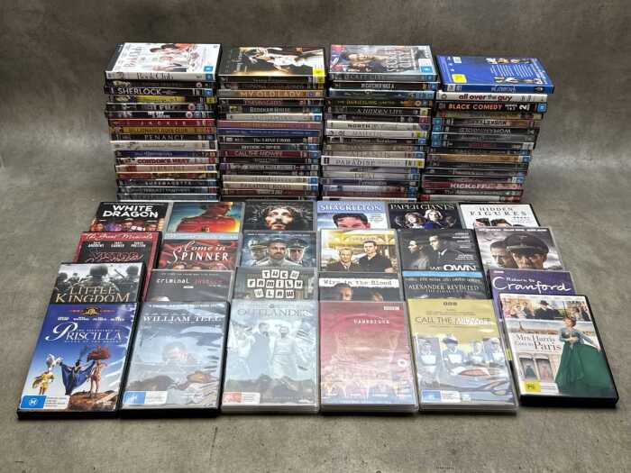 DVDs, including movies and TV shows, including Inspector Alleyn Mysteries