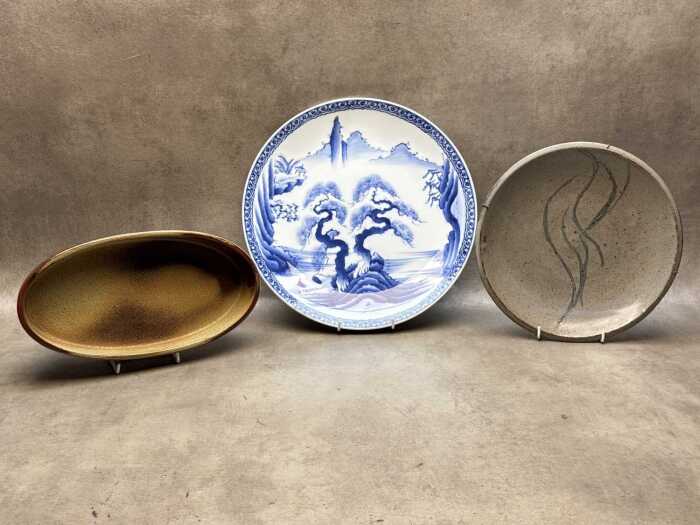 Three Asian ceramic pieces