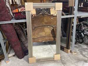 Sliver framed wooden mirror