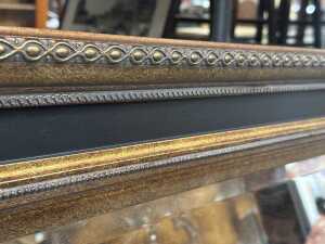Brass coloured wall mirror - 2