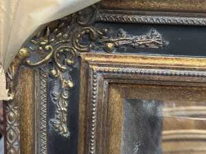 Brass coloured wall mirror - 3