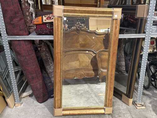 Timber-framed wall mirror