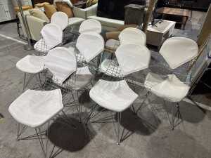 Set of eight Replica Charles Eames wire chairs - 2