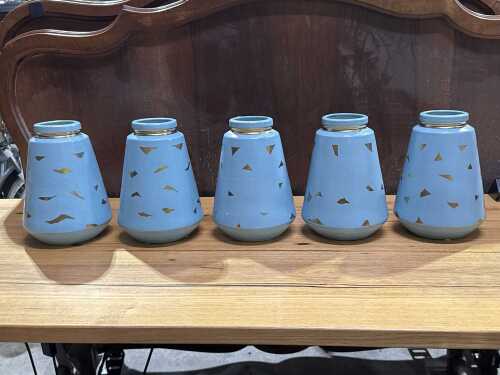 Five modern art ceramic vases