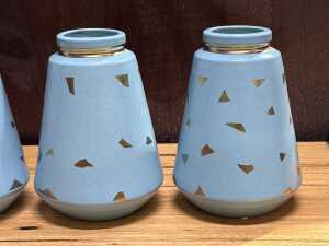 Five modern art ceramic vases - 2