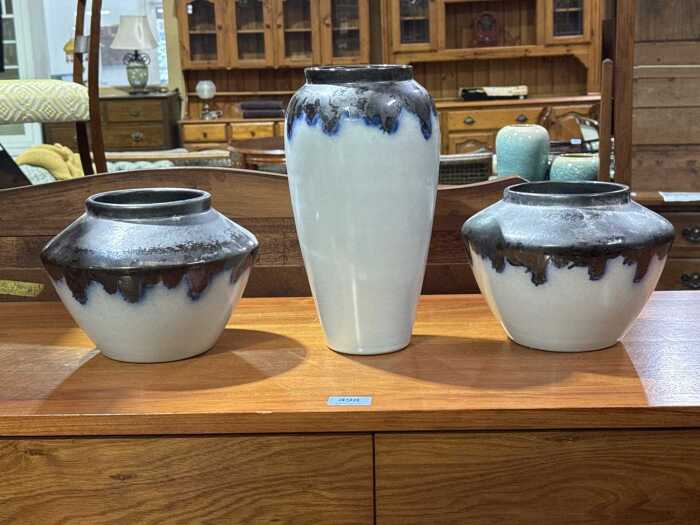 Three modern art ceramic vases