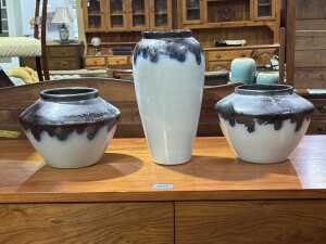 Three modern art ceramic vases
