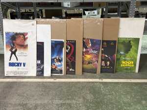13 movie posters of various sizes including Beverley Hills Cop II