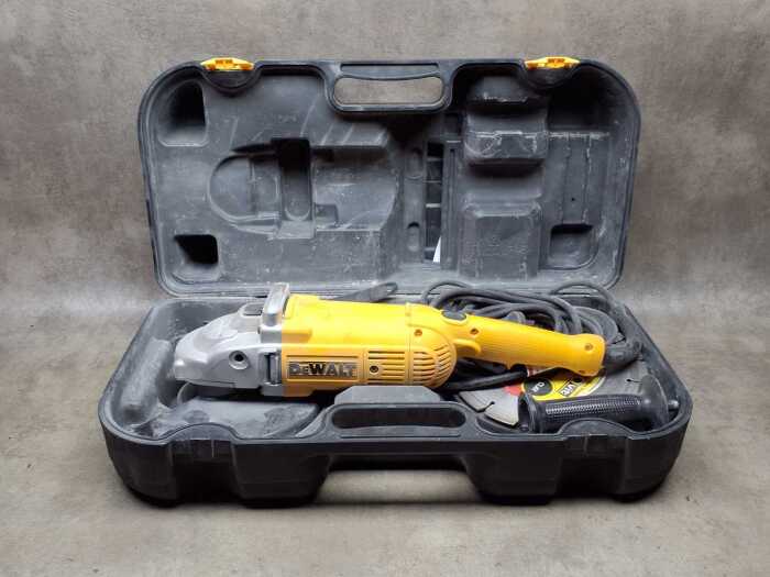 DeWalt large-angle grinder in protective hard case
