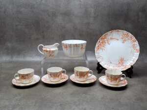 Antique Doulton Burslem porcelain tea setting for four