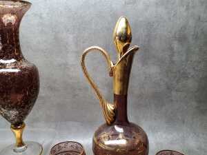 Bohemian gilded crystal and glassware - 5