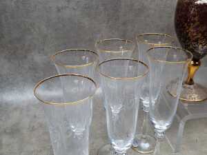 Bohemian gilded crystal and glassware - 6