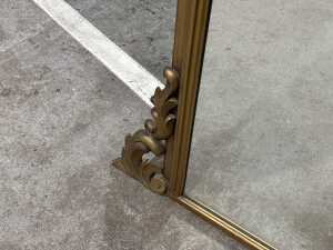 Gilt-framed wall / over mantle mirror - 2