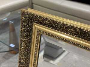 Ornate gilded framed bevelled edge mirror - 2