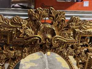Rooco gilt ornate mirror (reproduction) - 2