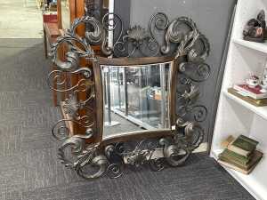 Wrought iron mirror