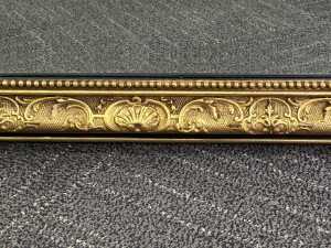 Ornate gilt framed over mantle arched wall mirror - 4