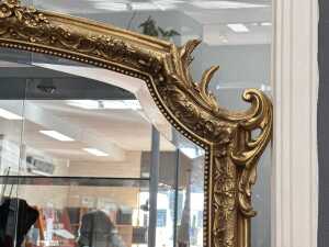 Ornate gilt framed wall mirror - 3