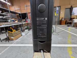 Pair of Sharp LCD TV speakers on stands - 6