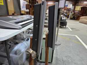 Pair of Sharp LCD TV speakers on stands - 7