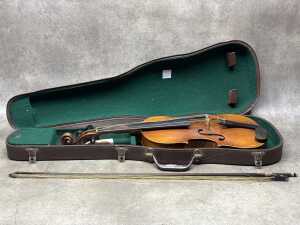 Antique violin in case. In the style of Joseph Guarnerius 1717.