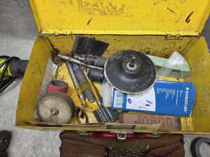 Ryobi electric drill with toolbox and assorted accessories - 5