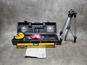 Laser level kit with tripod