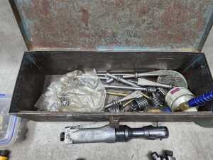 Assorted pneumatic air tools, spray gun and tool box - 2