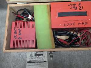 Two battery chargers in timber case - 2