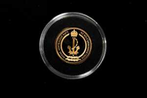Royal Australian Navy Fleet Centenary 2013 gold proof coin, 2g 58.5% pure gold - 2