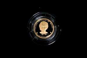 Diana Princess of Wales Commemorative 1997 $5 gold proof coin, 1.24g 99.99% pure gold