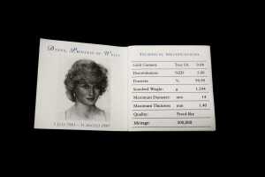 Diana Princess of Wales Commemorative 1997 $5 gold proof coin, 1.24g 99.99% pure gold - 5