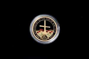 90th Anniversary of the End of World War I 2008 $25 gold proof coin, 7.78g 99.99% pure gold