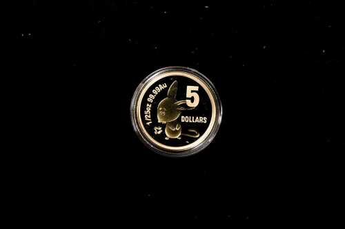 Little Dinkums Binny Bilby 2008 $5 gold proof coin, 0.04oz 99.99% pure gold