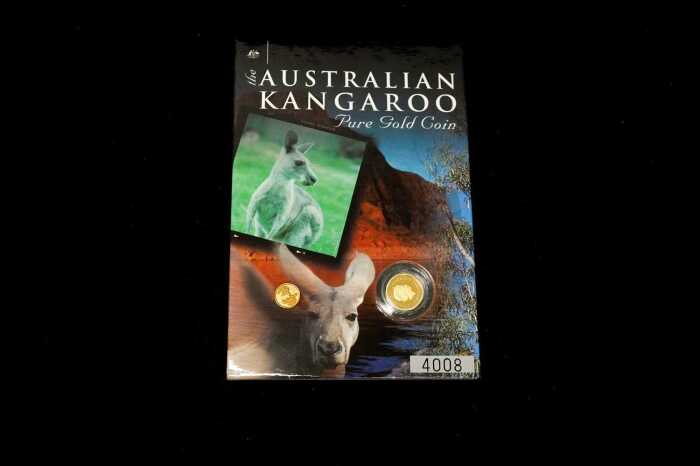 The Australian Kangaroo Nugget 2000 $5 gold proof coin, 0.05oz 99.99% pure gold