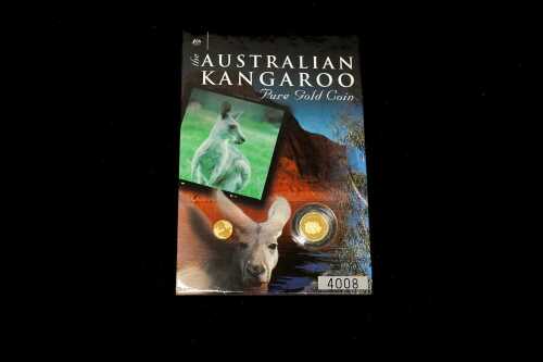 The Australian Kangaroo Nugget 2000 $5 gold proof coin, 0.05oz 99.99% pure gold